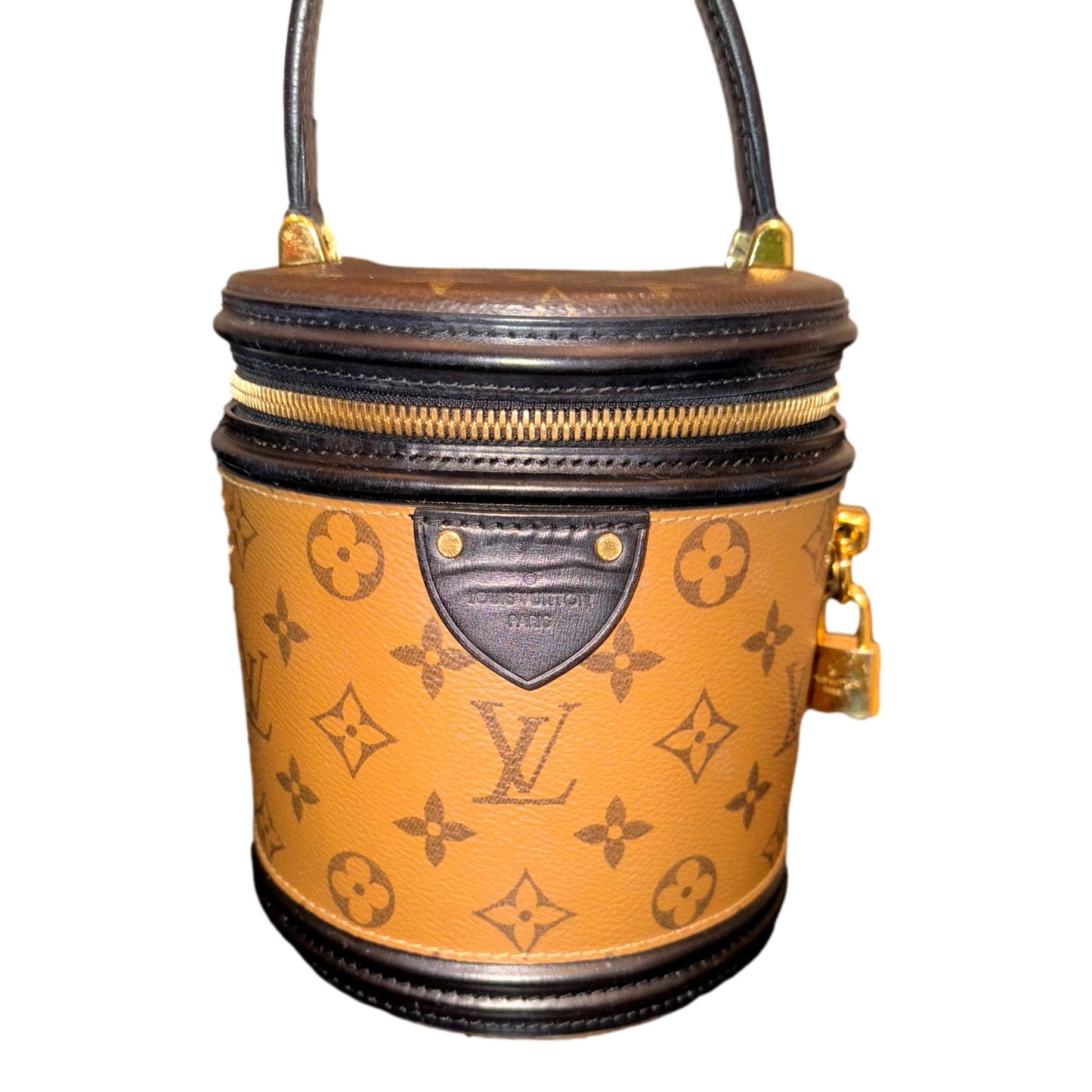 Louis Vuitton Cannes Reverse Monogram Black and Brown Bucket Bag