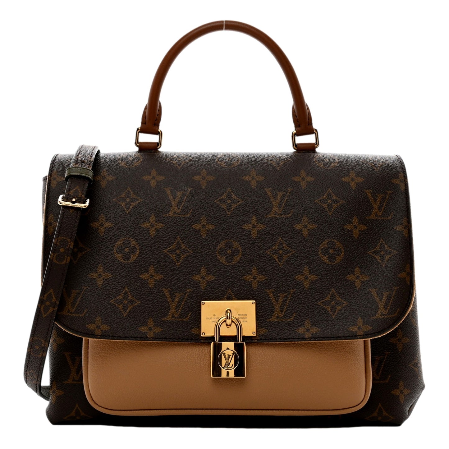Louis Vuitton Marignan Handbag Monogram Canvas with Leather