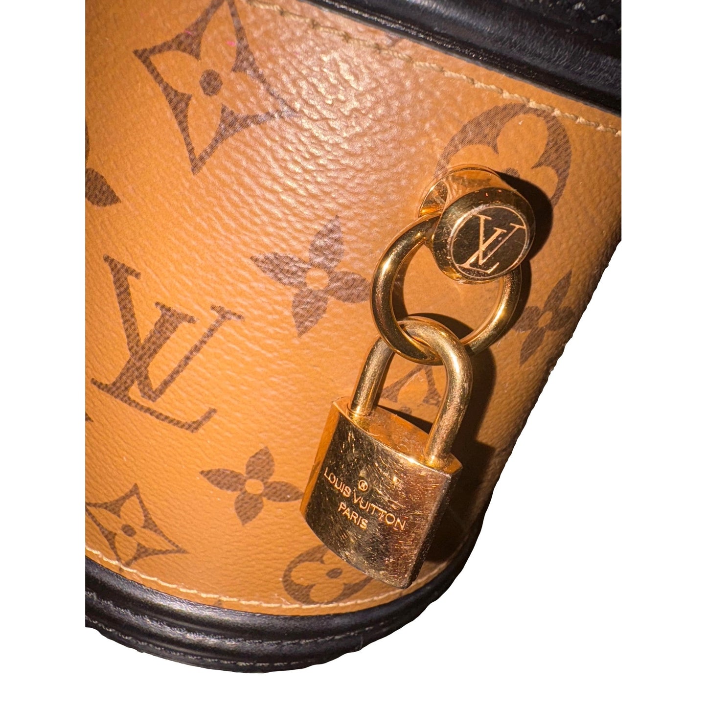 Louis Vuitton Cannes Reverse Monogram Black and Brown Bucket Bag