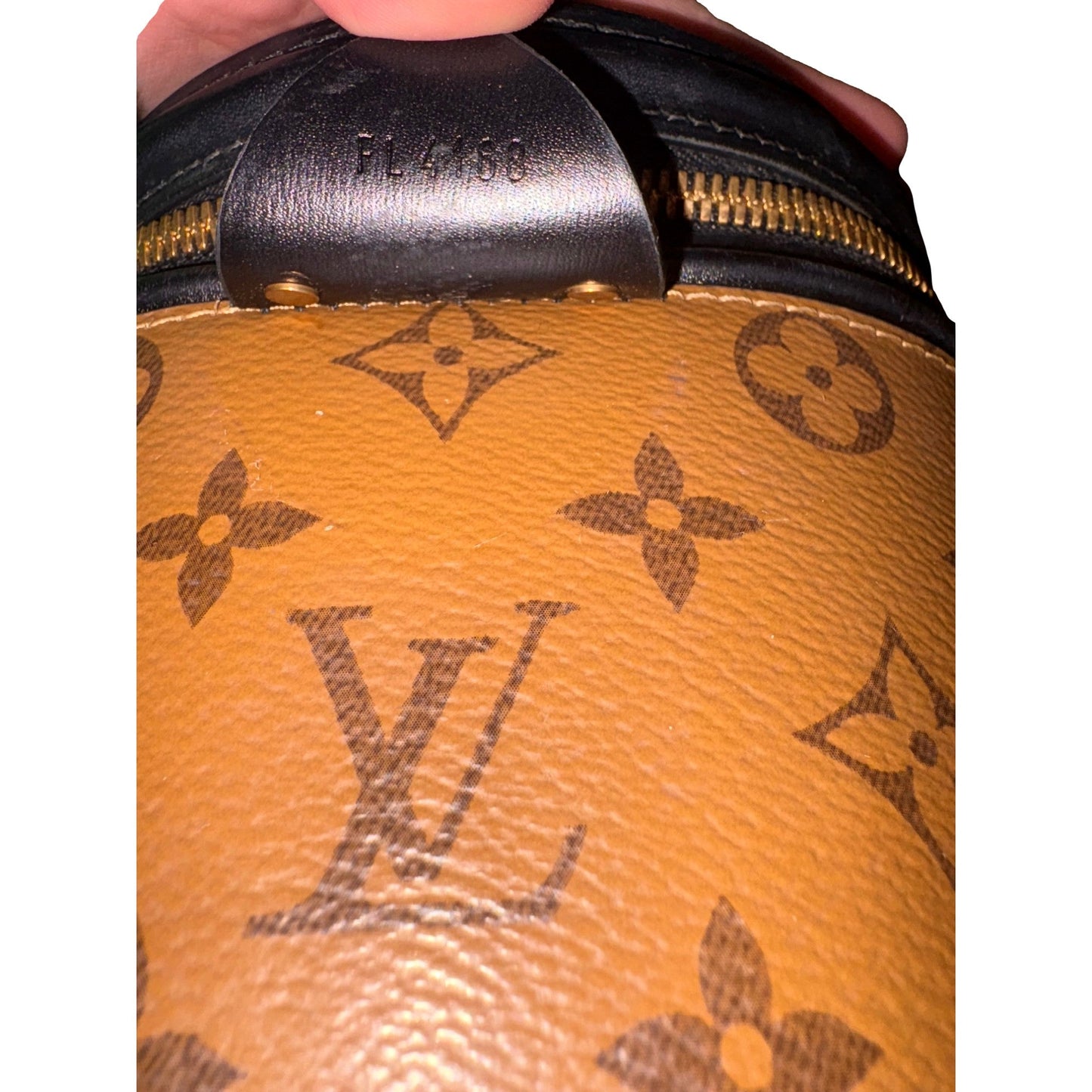 Louis Vuitton Cannes Reverse Monogram Black and Brown Bucket Bag