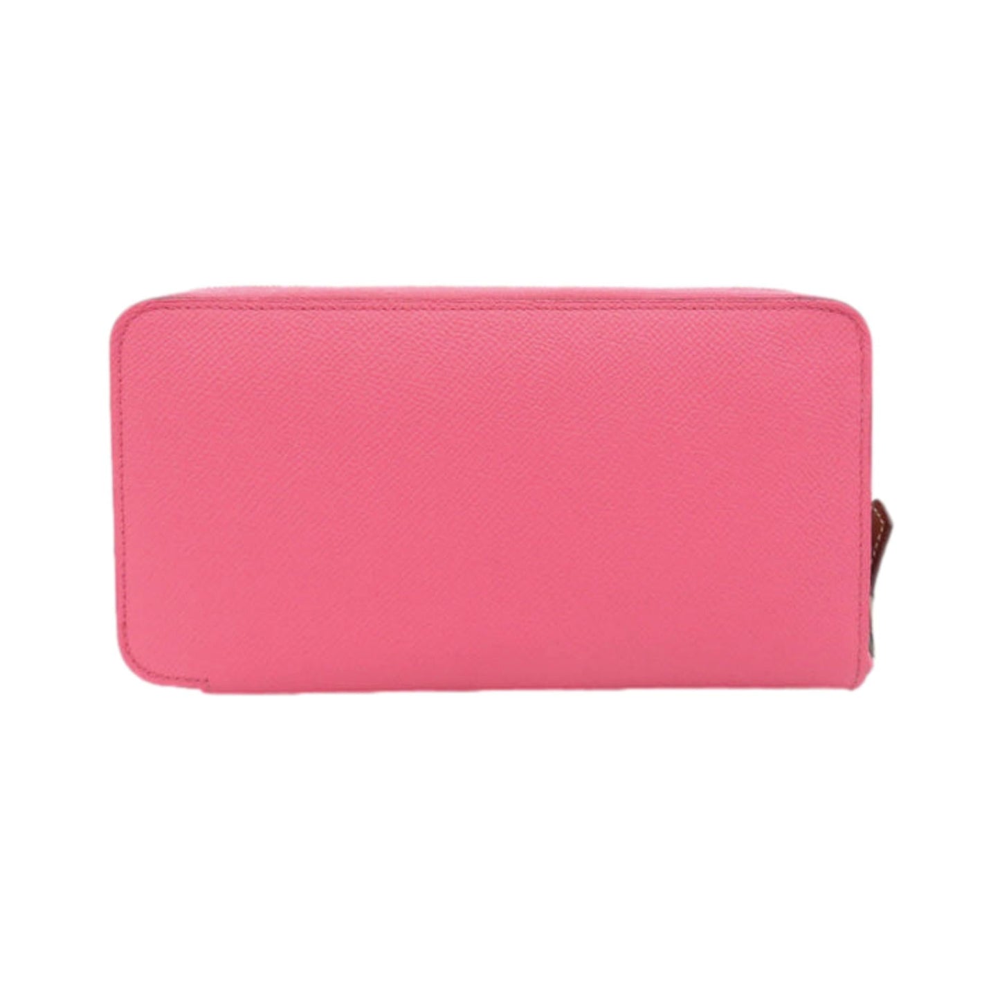 Hermes Silk In Pink Leather Zip Around Large Continental Wallet