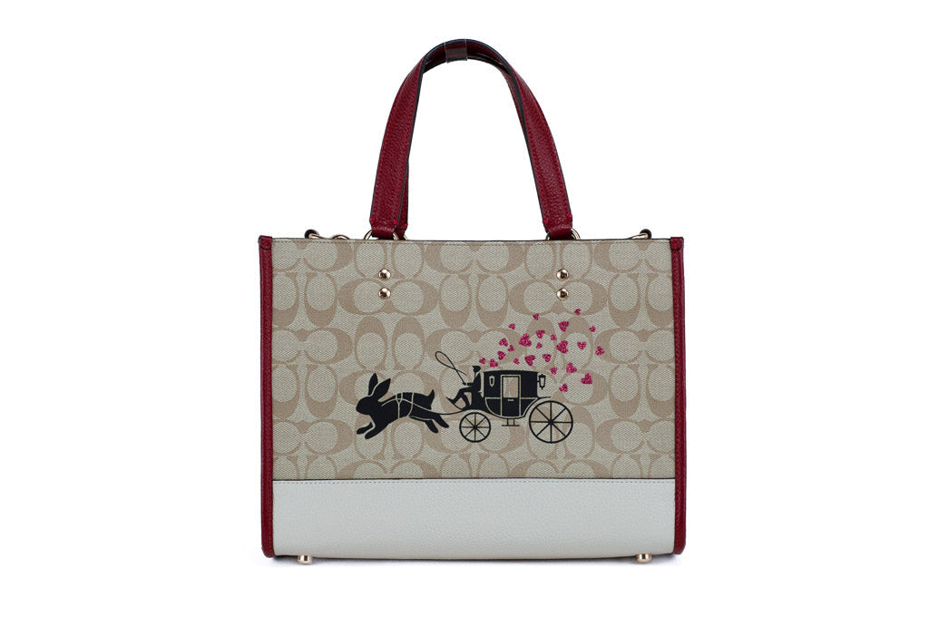 Coach (CE645) Dempsey Medium Lunar New Year Rabbit Signature Carryall Tote Bag