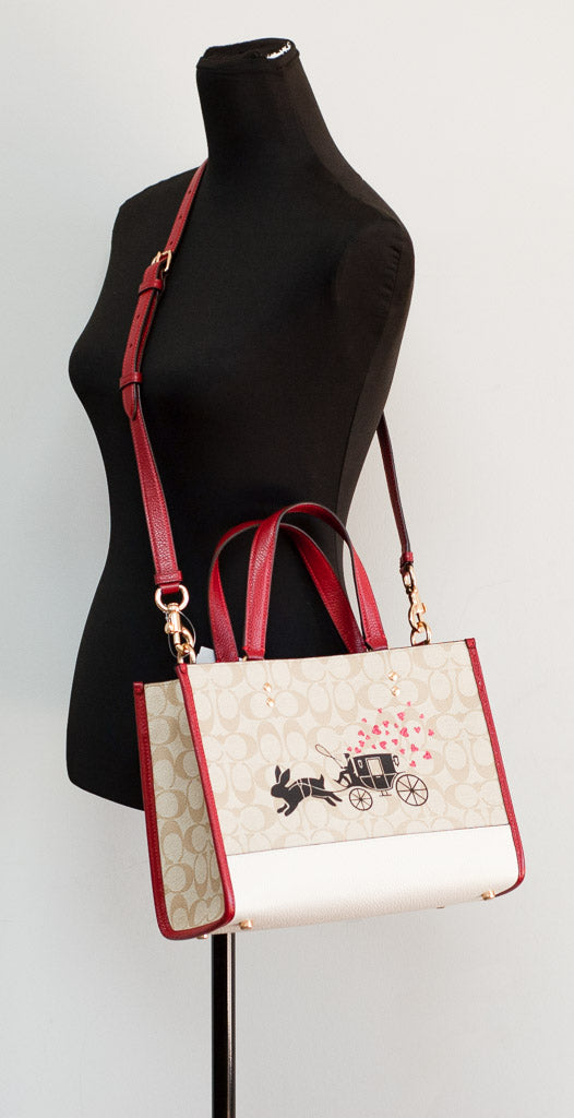 Coach (CE645) Dempsey Medium Lunar New Year Rabbit Signature Carryall Tote Bag