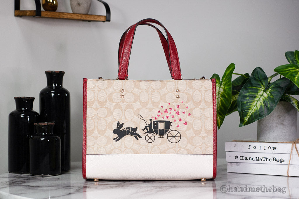 Coach (CE645) Dempsey Medium Lunar New Year Rabbit Signature Carryall Tote Bag