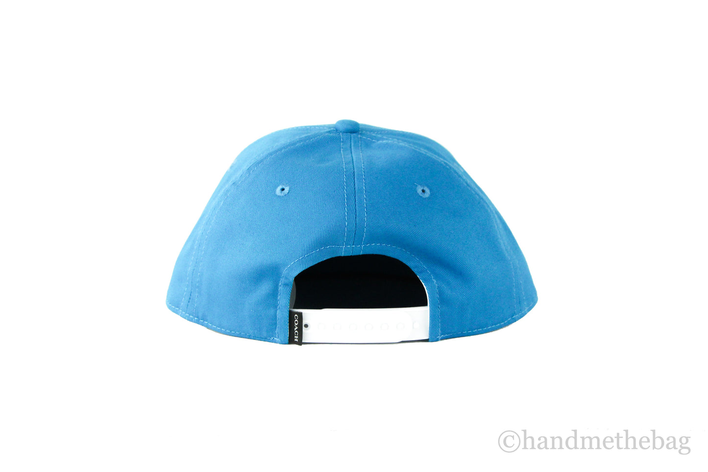 Coach Men's (C2451) Twist C Logo Cotton Adjustable Teal Blue Flat Bill Snapback Hat