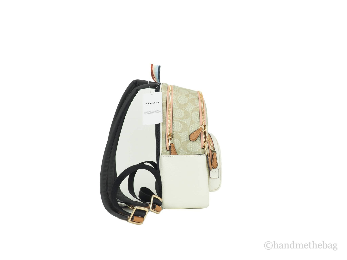 Coach (C8258) Mini Court Signature Coated Canvas Pear Motif Shoulder Backpack