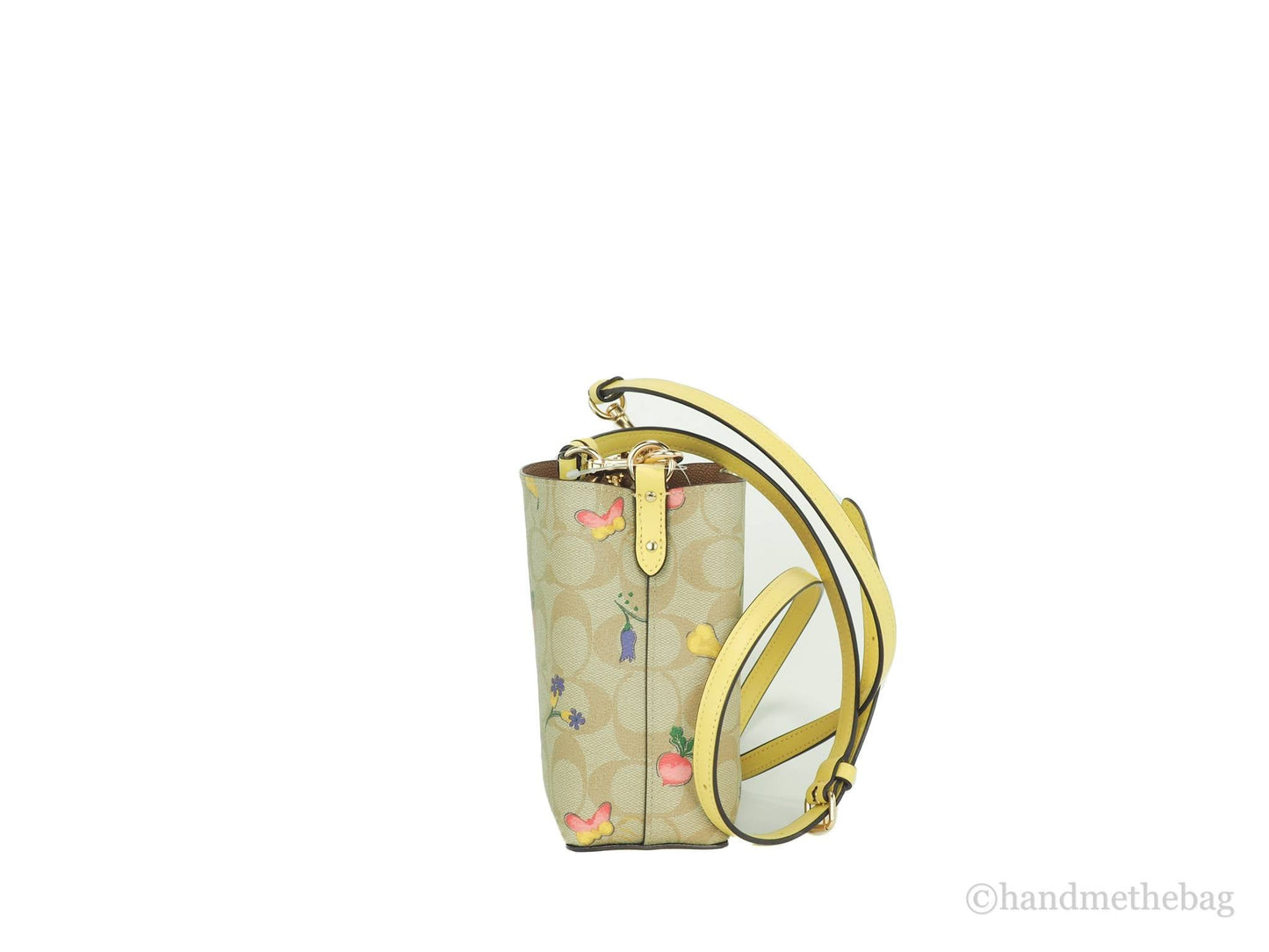 Coach (C8255) Mini Town Bucket Signature Leather Dreamy Veggie Crossbody Handbag