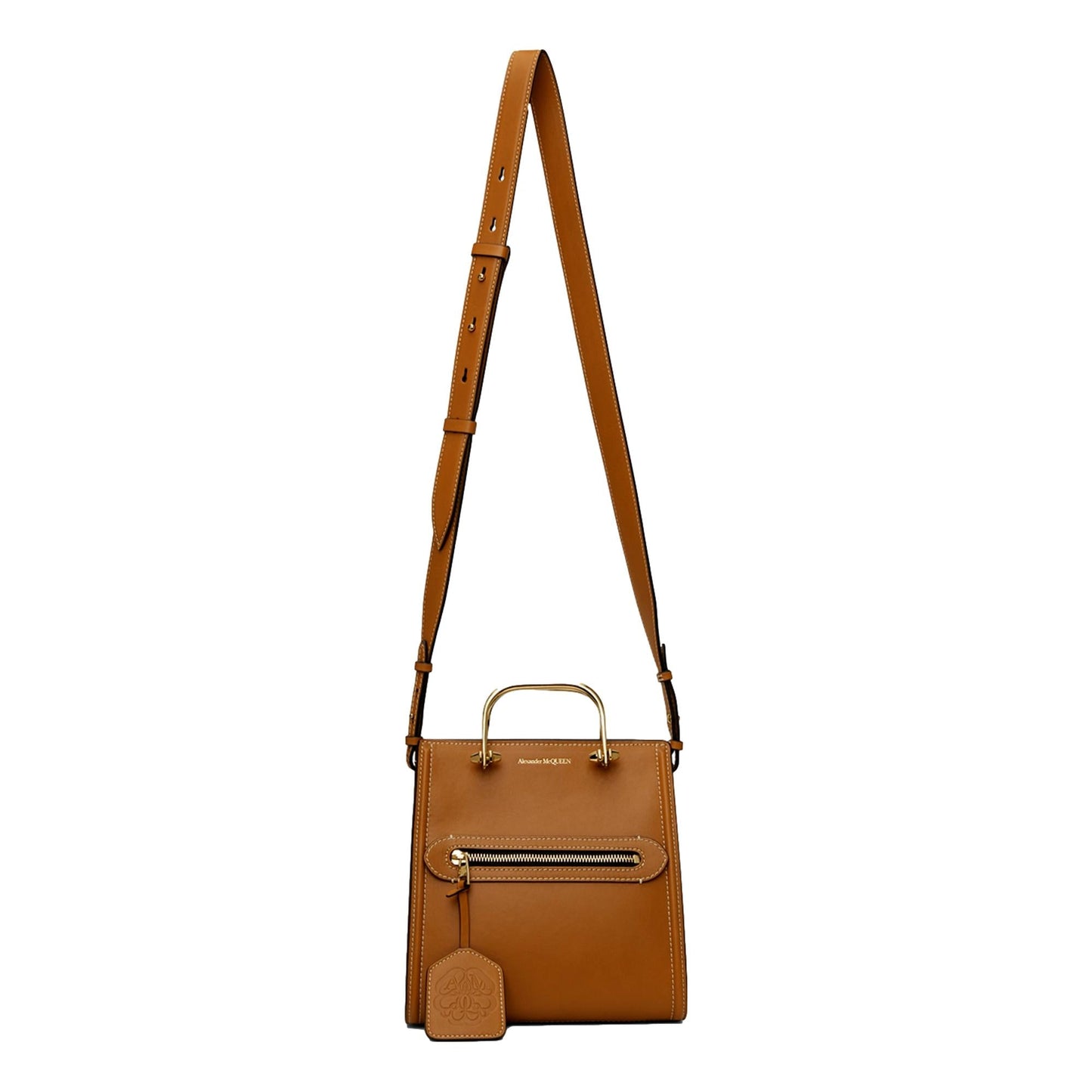 Alexander McQueen The Short Story Tan Calf Leather Satchel 656471