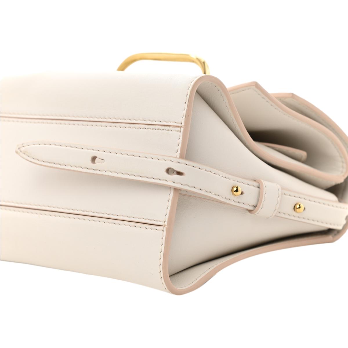 Alexander McQueen The Story Bag Ivory Leather Small Satchel 610021