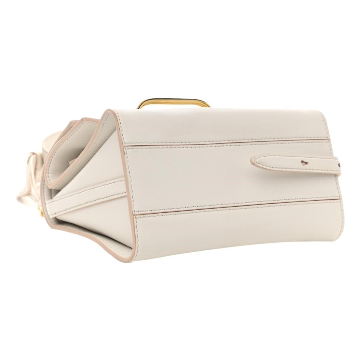 Alexander McQueen The Story Bag Ivory Leather Small Satchel 610021