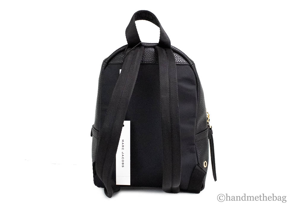 Marc Jacobs Mini Black Pebbled Leather Adjustable Backpack Bag Bookbag