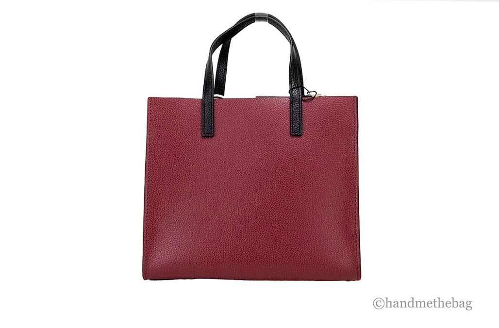 Marc Jacobs Grind Mini Pomegranate Colorblock Leather Tote Crossbody Handbag