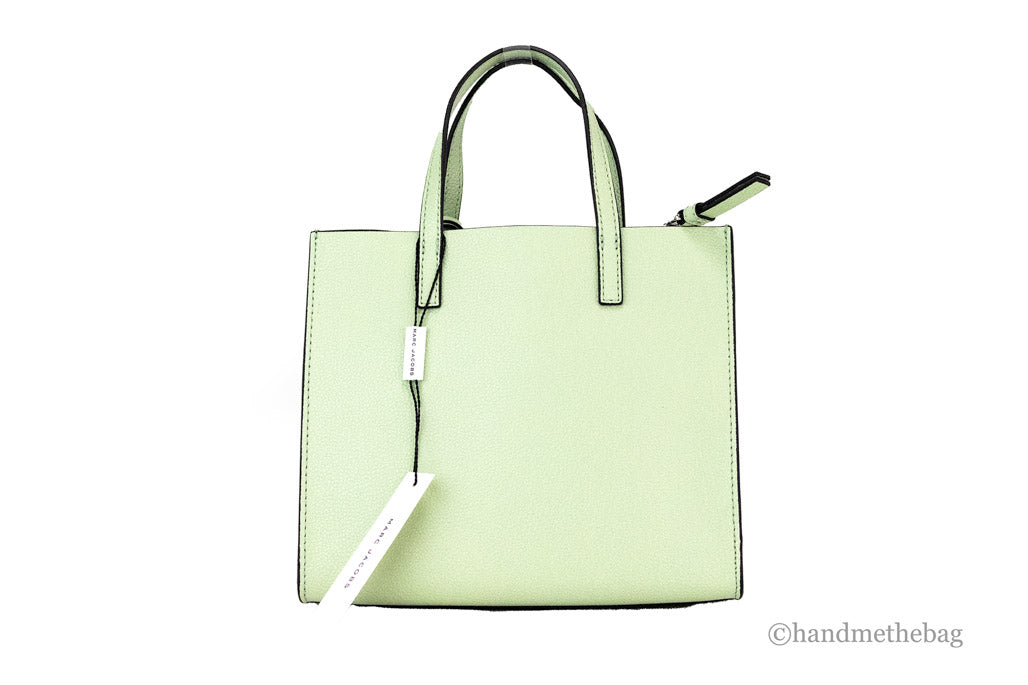 Marc Jacobs Mini Grind Mint Green Pebbled Leather Crossbody Tote Handbag