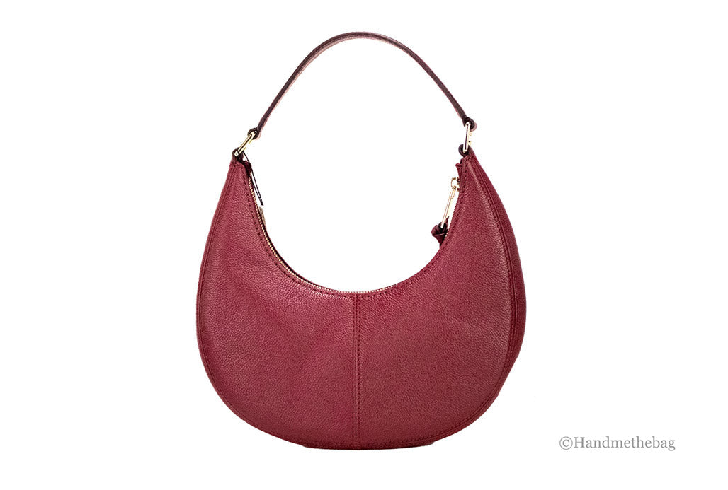 Marc Jacobs Small Pomegranate Pebbled Leather Crescent Shoulder Hobo Handbag