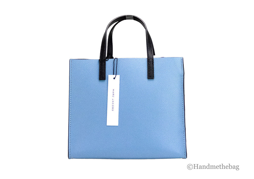 Marc Jacobs Grind Mini Blue Heaven Colorblock Leather Tote Crossbody Handbag