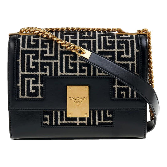 Balmain 1945 Monogram Jacquard Shoulder Bag XN1BK714