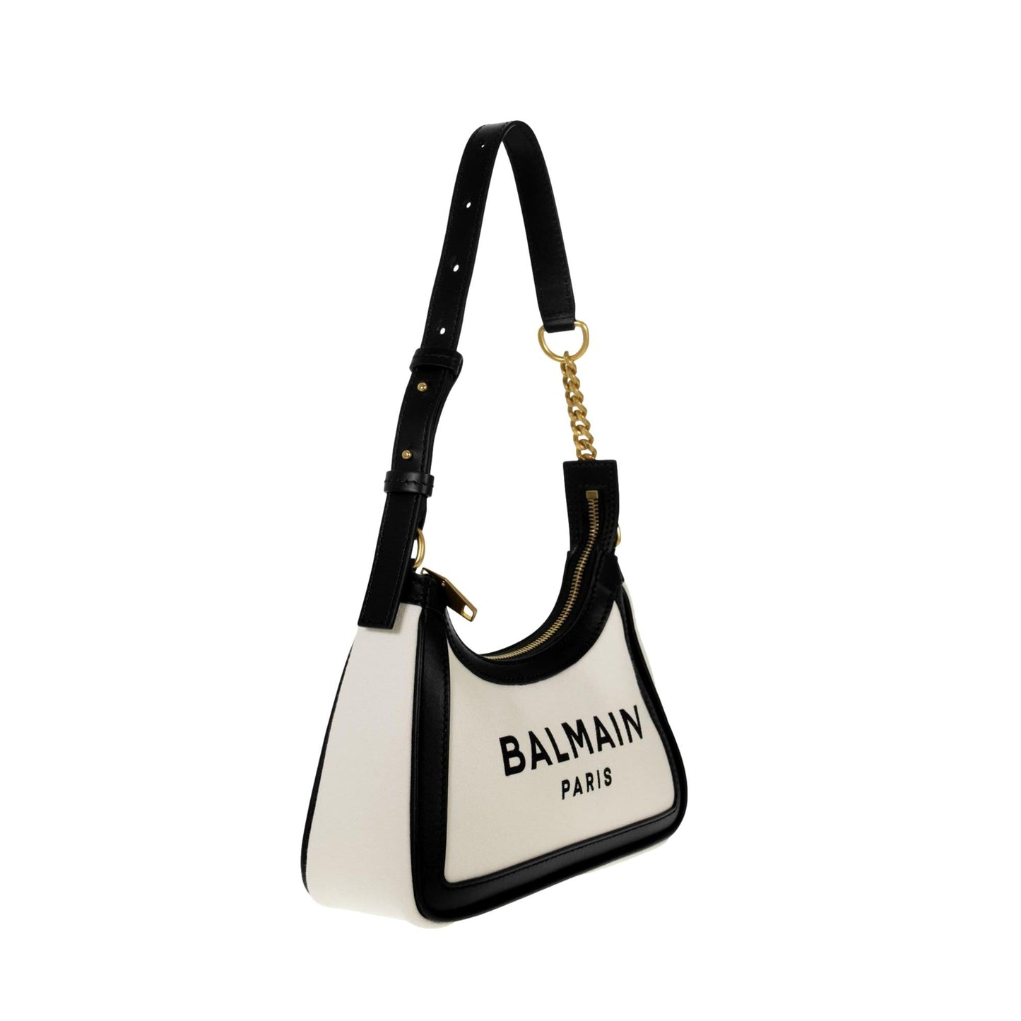 Balmain B-Army 26 Ivory Canvas Shoulder Bag XN0BT743TCPY