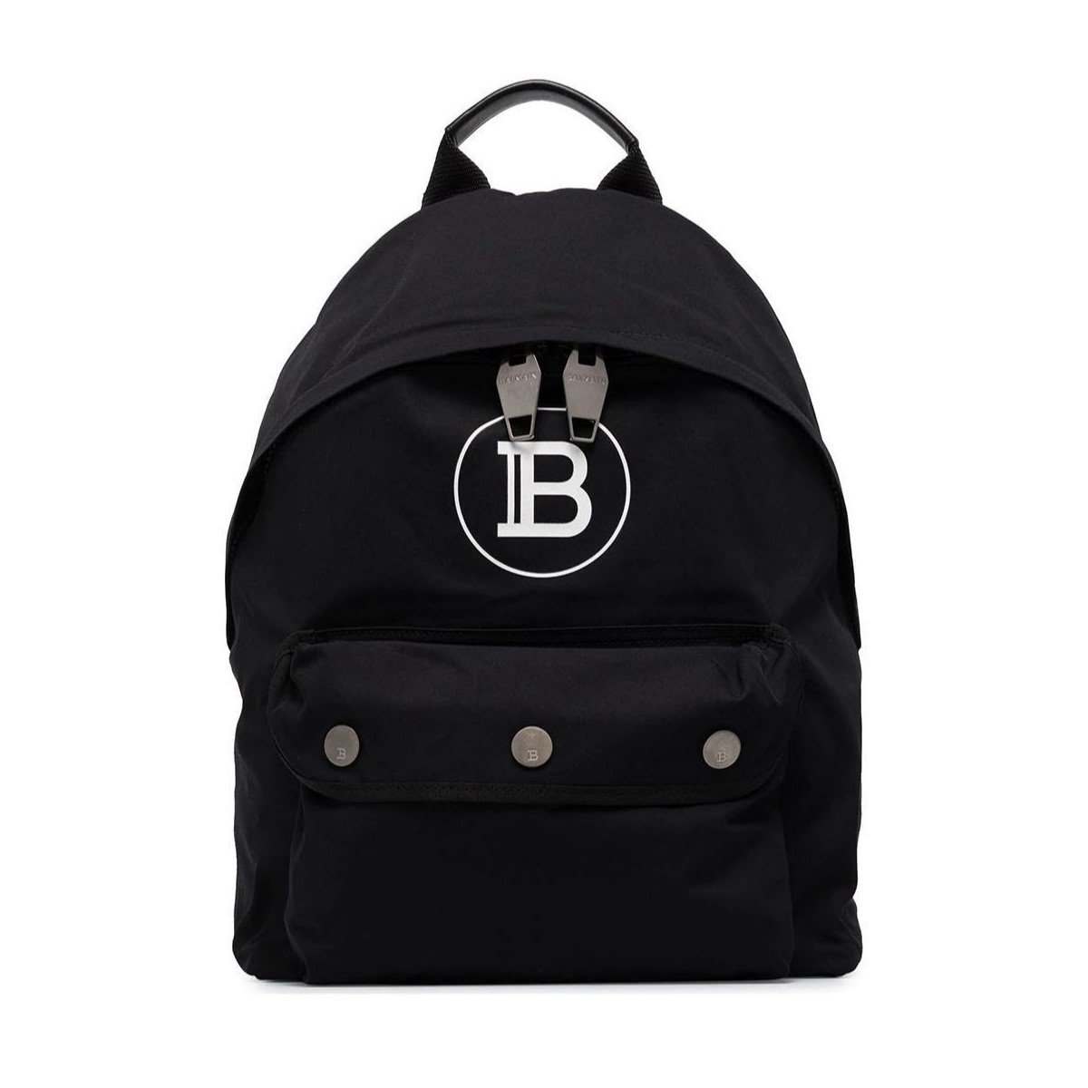 Balmain B-Back Black Nylon White Logo Backpack TM1S096TNYV