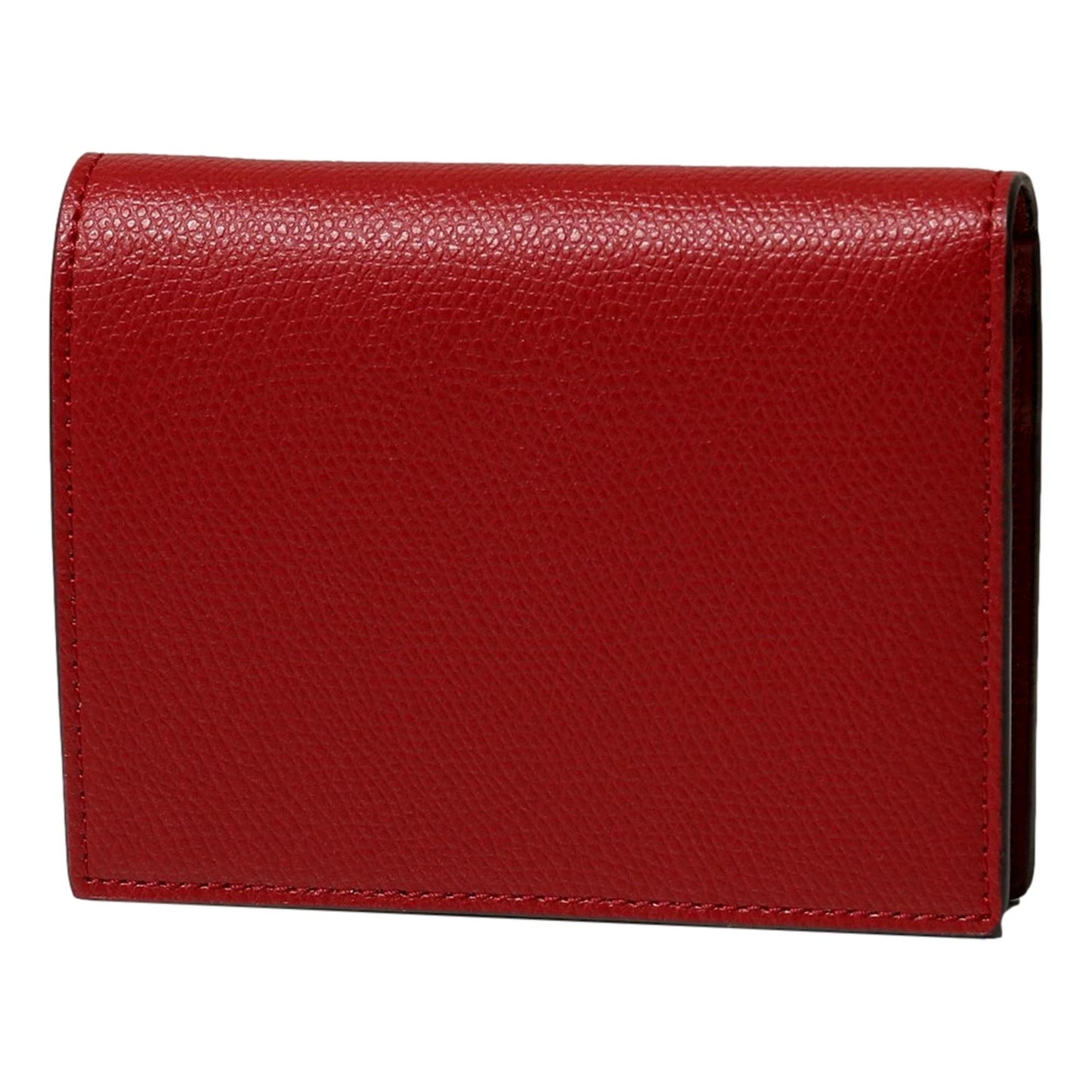 Fendi Calf Leather F Logo Barola Red Leather Small Wallet 8M0387