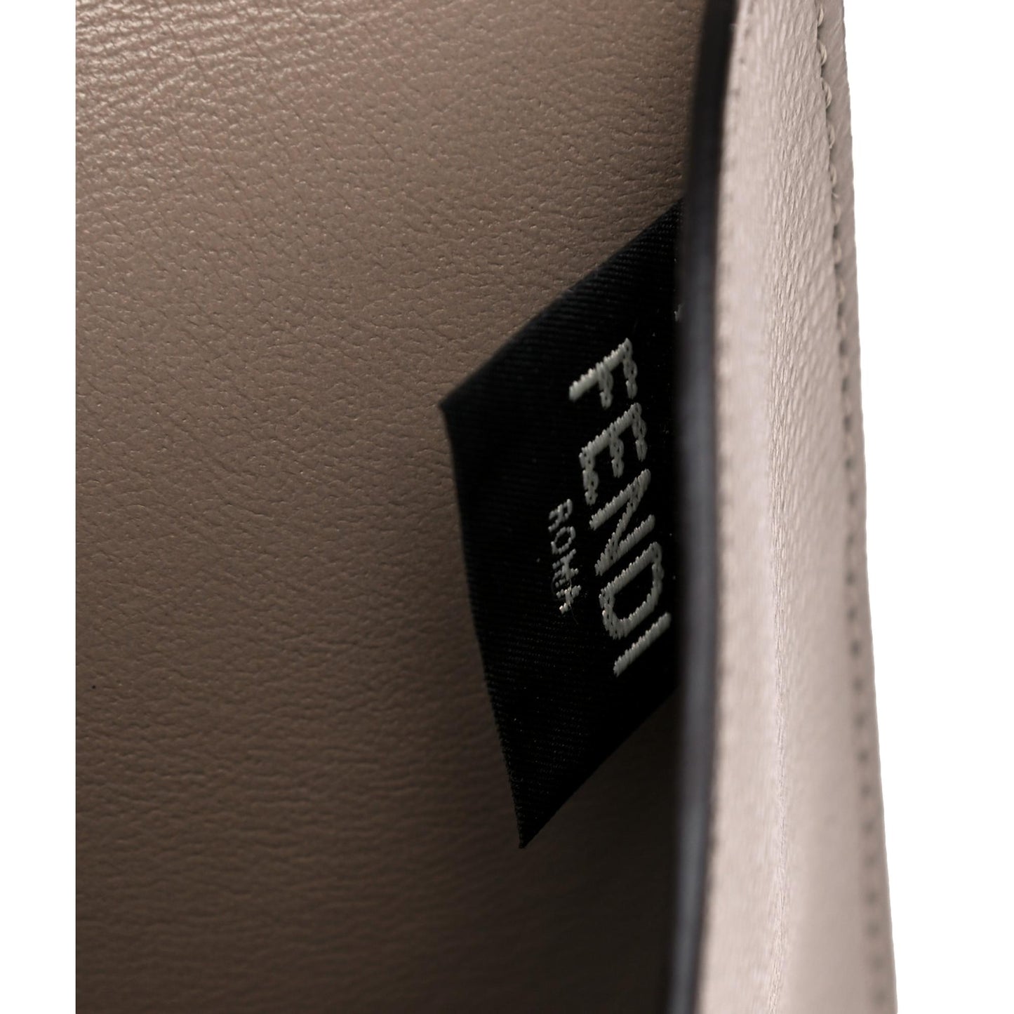 Fendi F is Fendi Gray Pebbled Leather Flat Pouch Large 8N0151