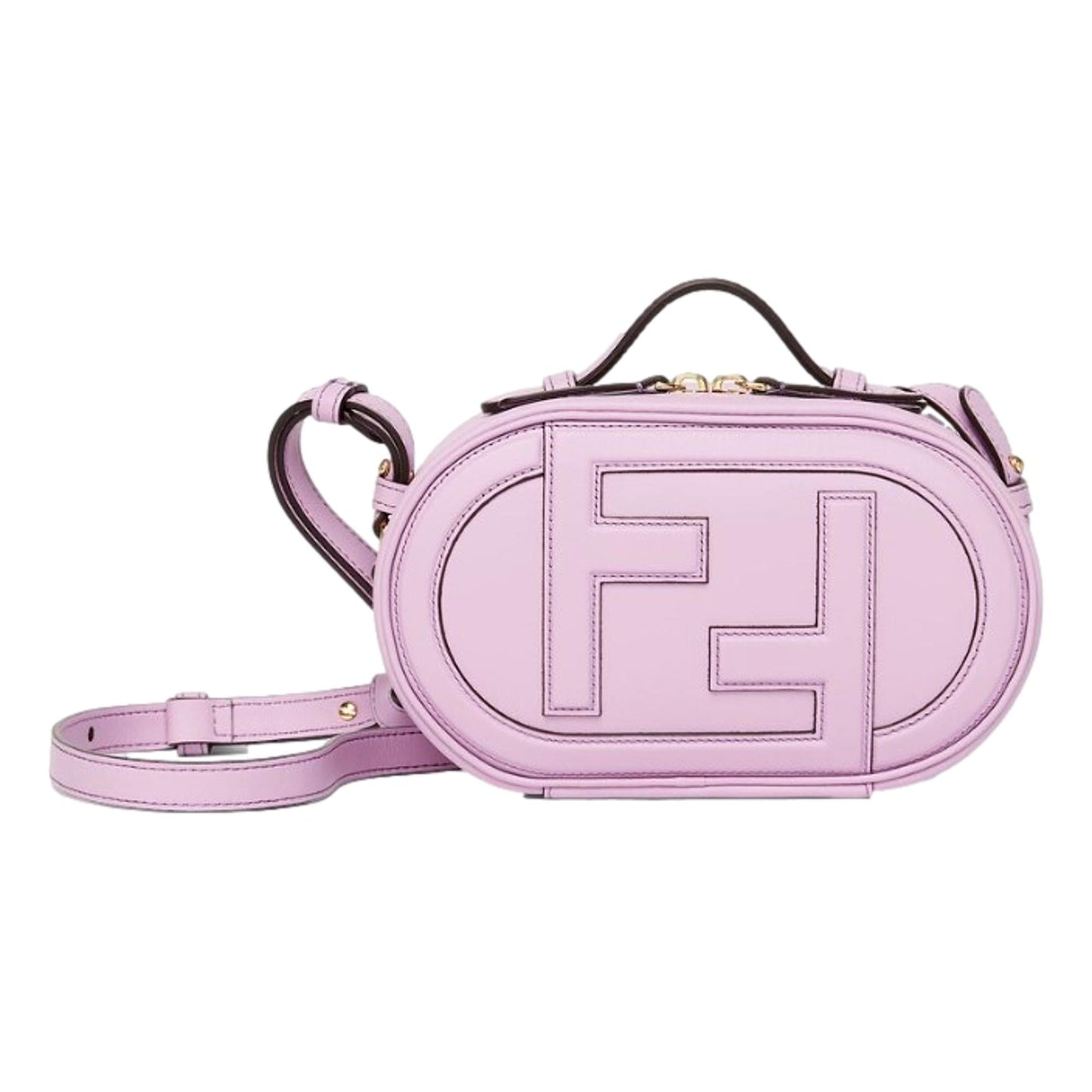 Fendi O'Lock Lilac Leather Mini Crossbody Bag