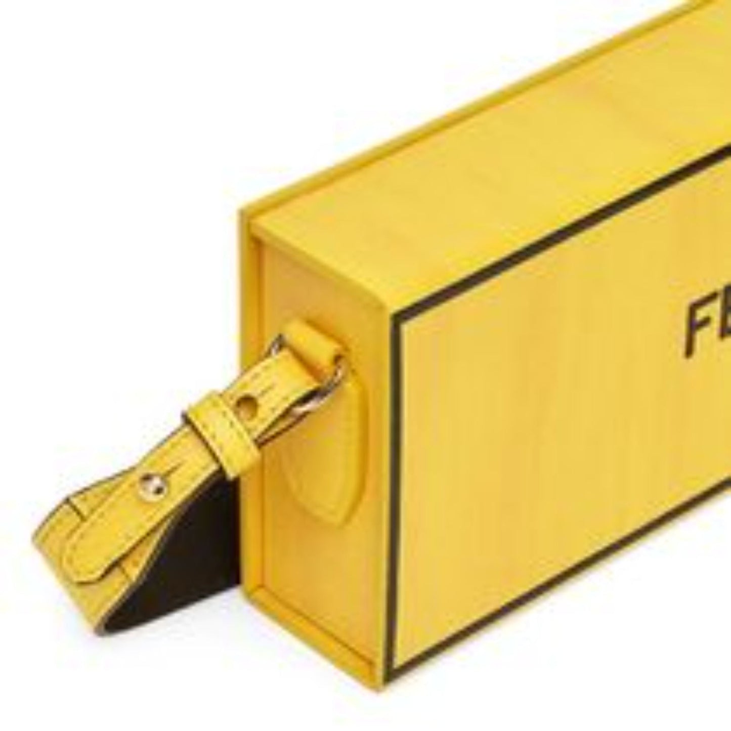 Fendi Roma Horizontal Box Yellow Leather Shoulder Bag 7VA520