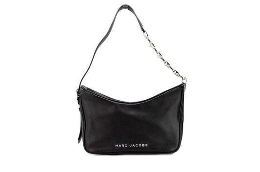 Marc Jacobs Tempo Small Black Smooth Leather Hobo Convertible Shoulder Handbag