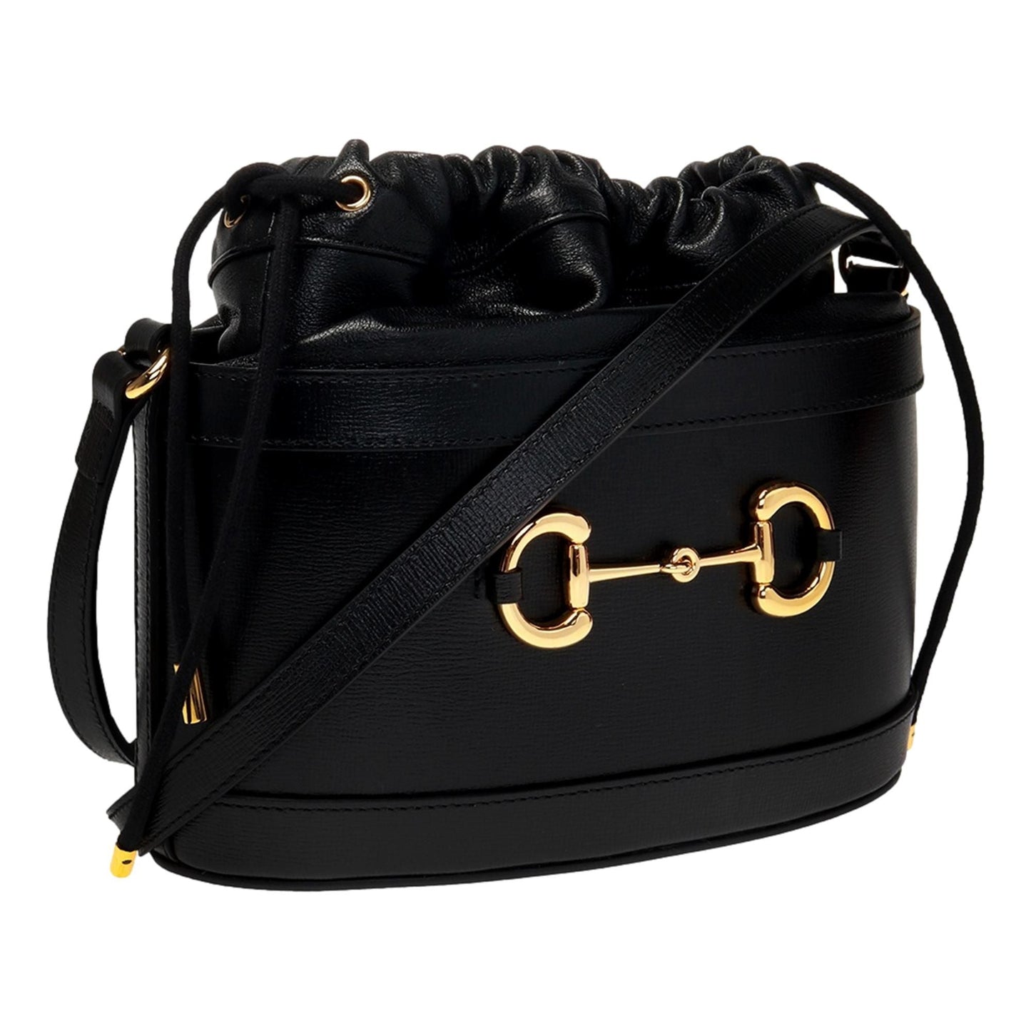 Gucci 1955 Horsebit Black Leather Bucket Bag 602118