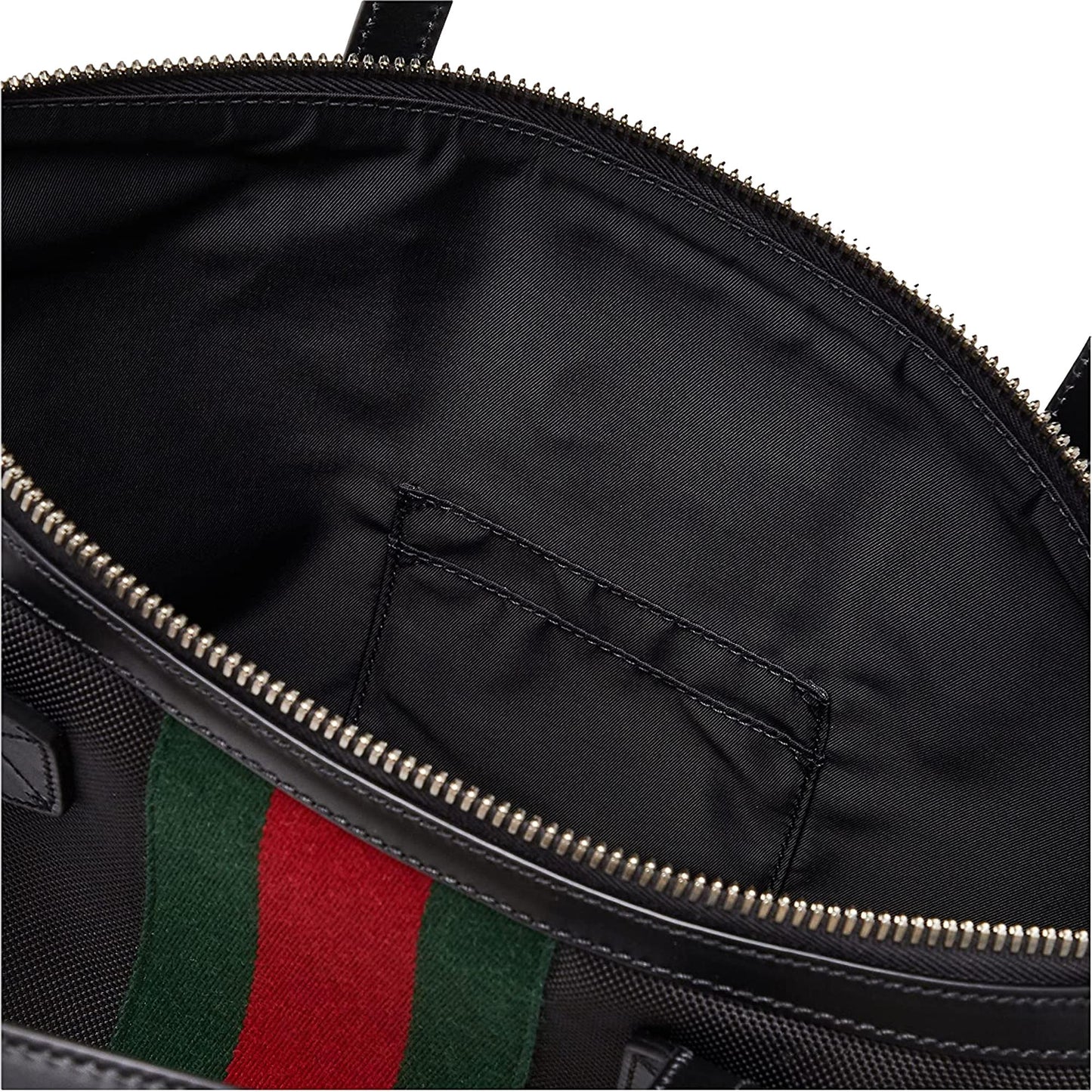 Gucci Black Canvas Web Stripe Large Tote Handbag 619750