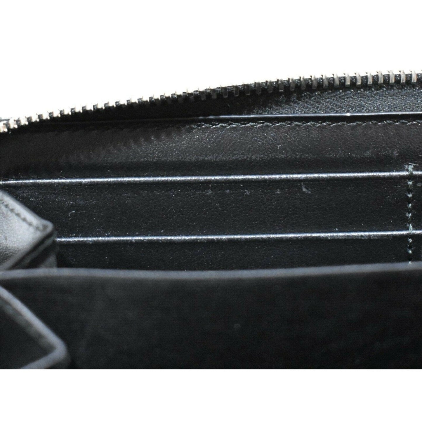 Gucci Black Leather Rainbow Blade Lightning Logo Long Wallet 597677