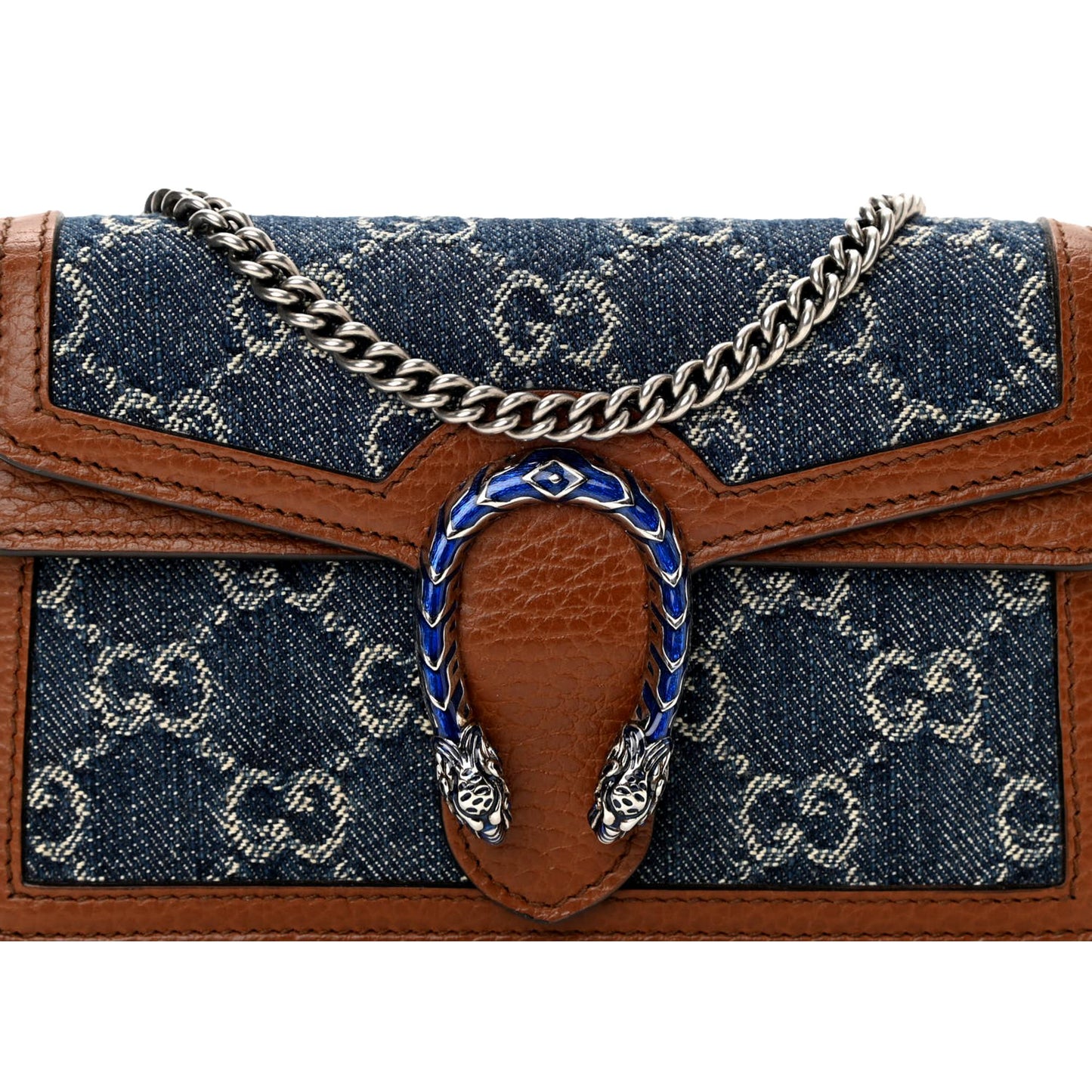 Gucci Dionysus Blue Denim Super Mini Shoulder Bag 476432