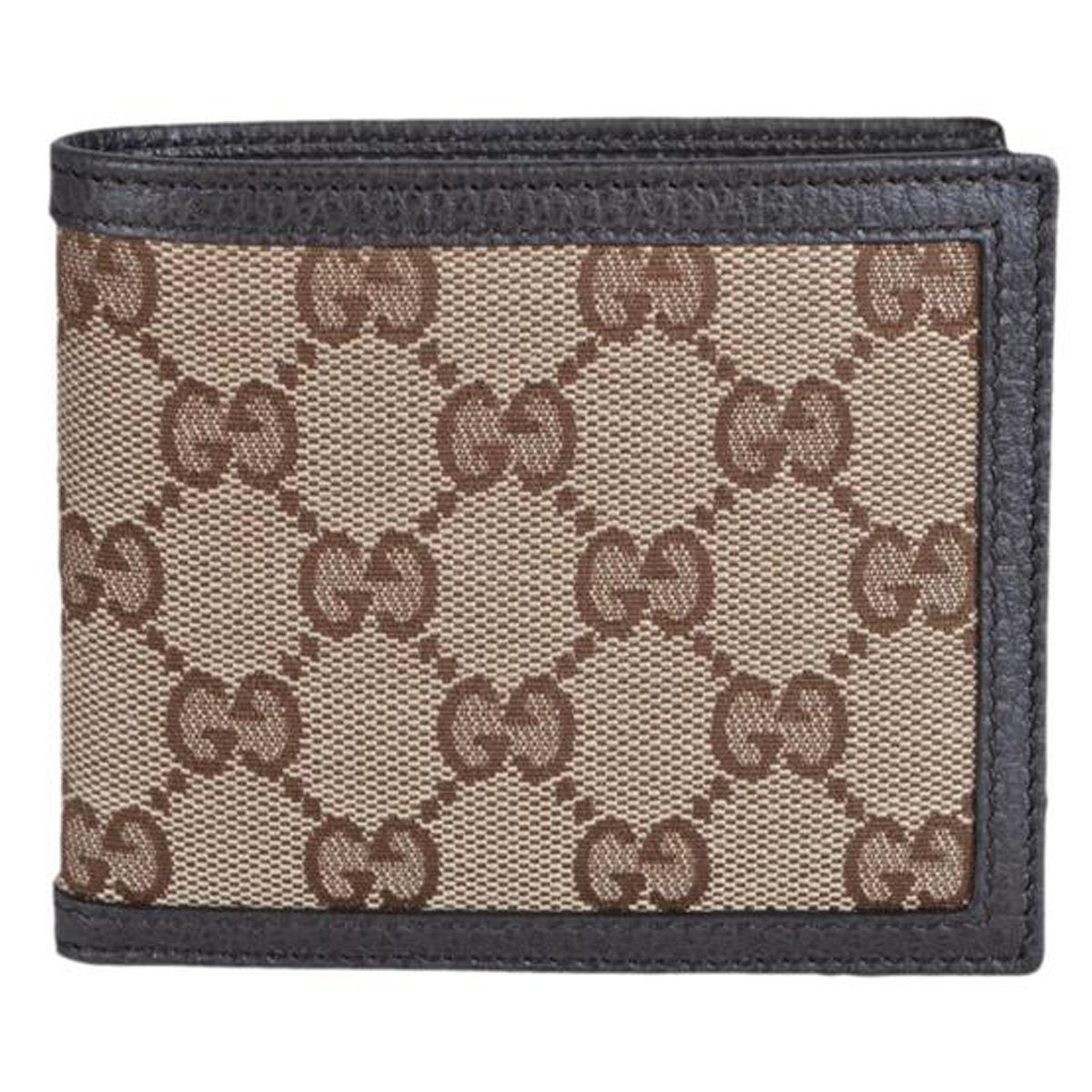 Gucci GG Canvas Brown/Beige Leather Bifold Wallet