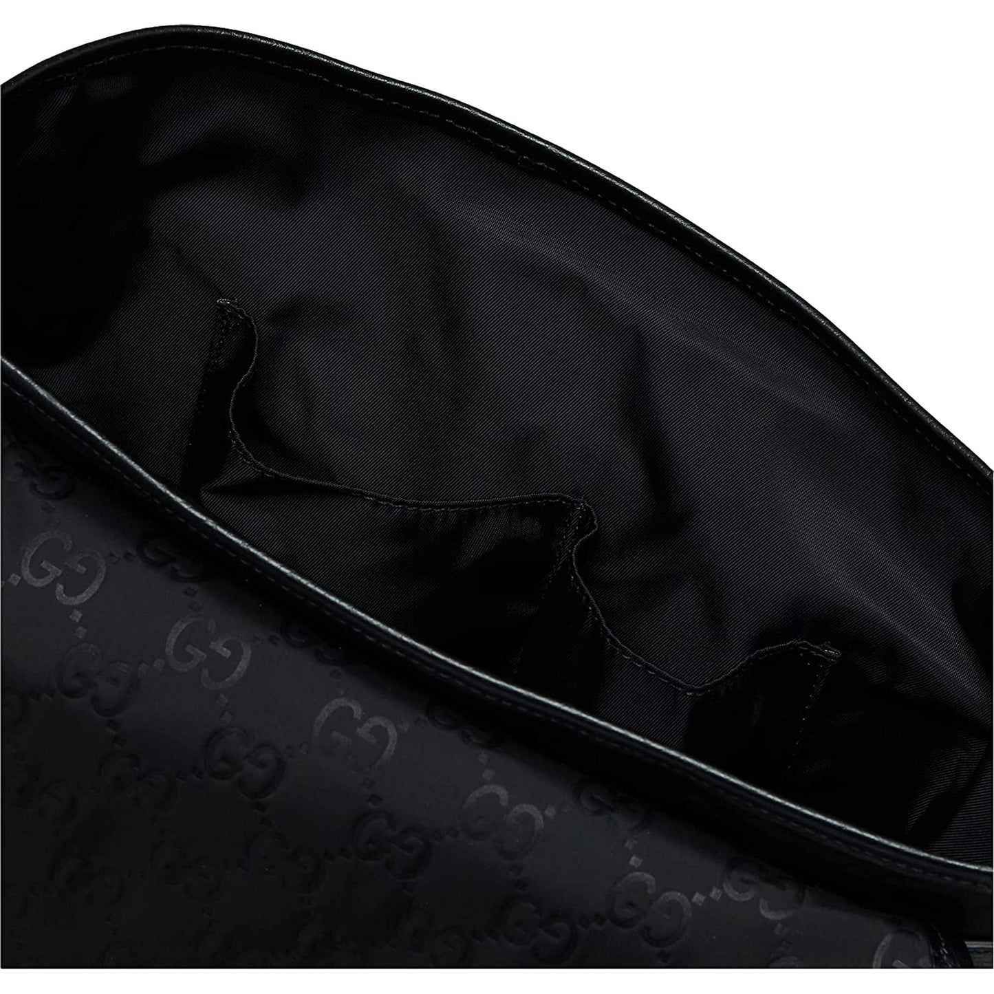 Gucci GG Logo Black Nylon Small Messenger Bag 510335