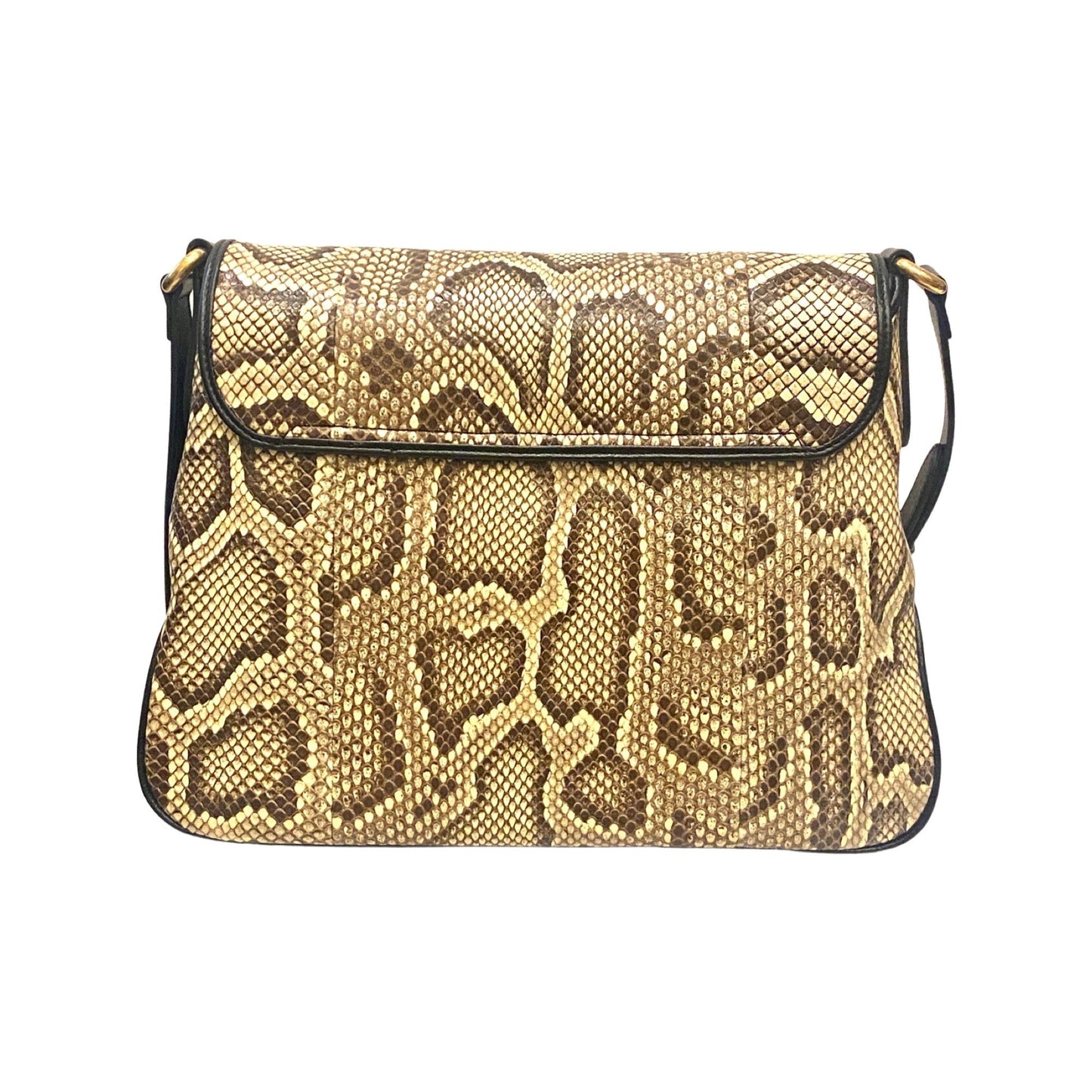 Gucci GG Neutral Python Printed Leather Shoulder Bag 648933