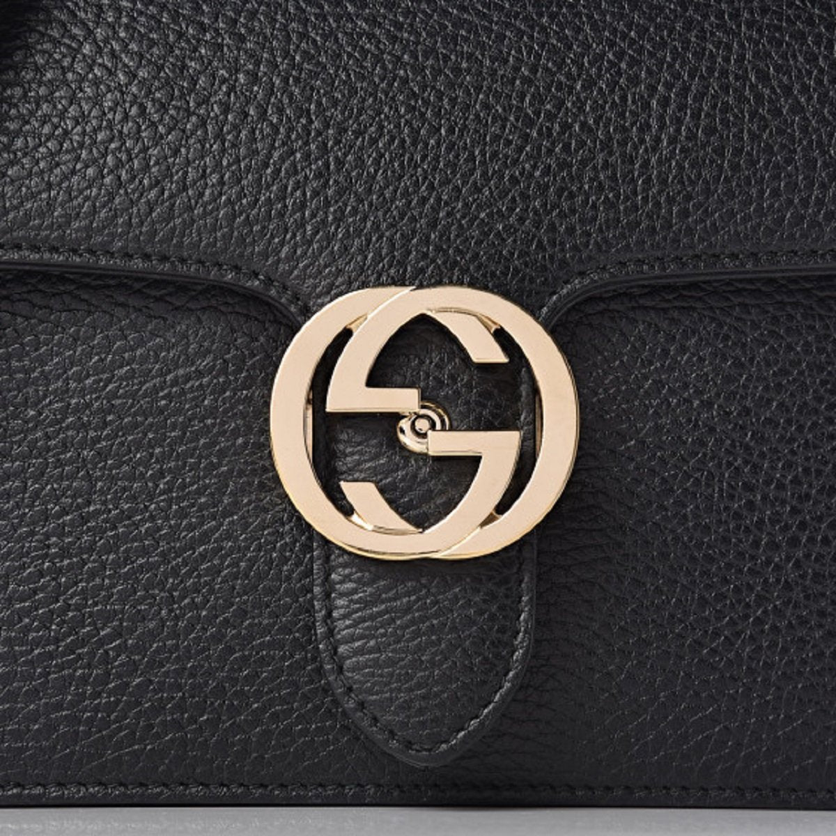 Gucci Black Icon GG Interlocking Small Crossbody Bag 510304