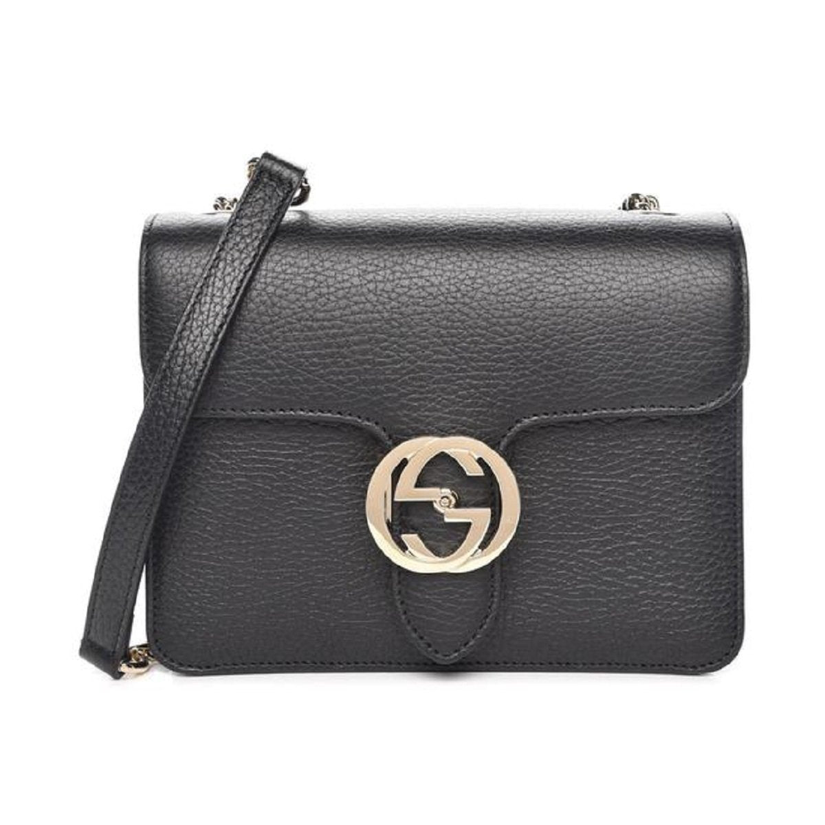 Gucci Black Icon GG Interlocking Small Crossbody Bag 510304