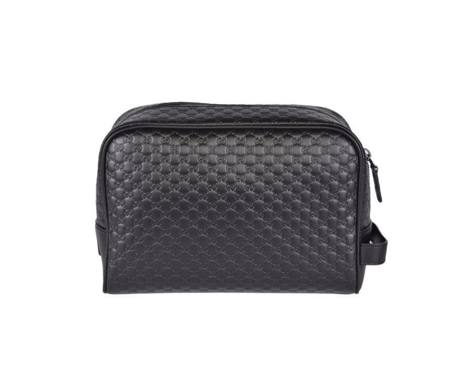 Gucci Mens Microguccissima Black Toiletry Bag 419775