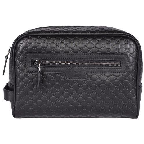 Gucci Mens Microguccissima Black Toiletry Bag 419775