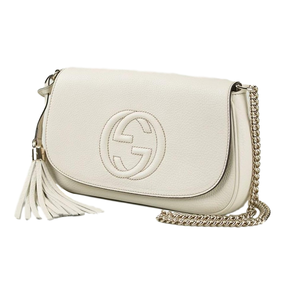 Gucci Soho Disco Ivory Signature Collection Gold Chain 536224