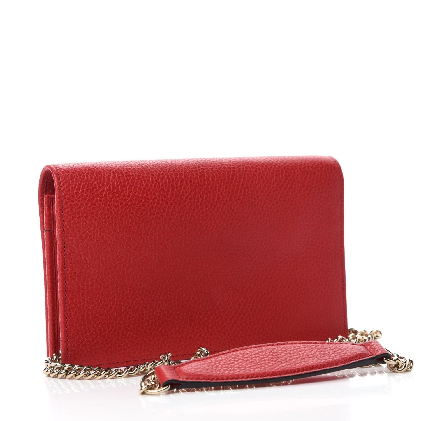 Gucci Soho Wallet on Chain Red Leather Cross Body Bag 598211