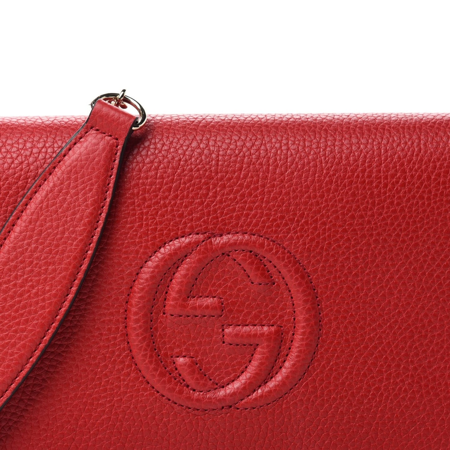 Gucci Soho Wallet on Chain Red Leather Cross Body Bag 598211