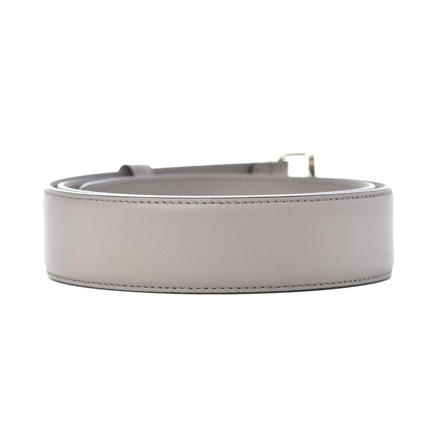 Gucci Storm Grey Leather Interlocking GG Buckle 85/34 Belt 546386