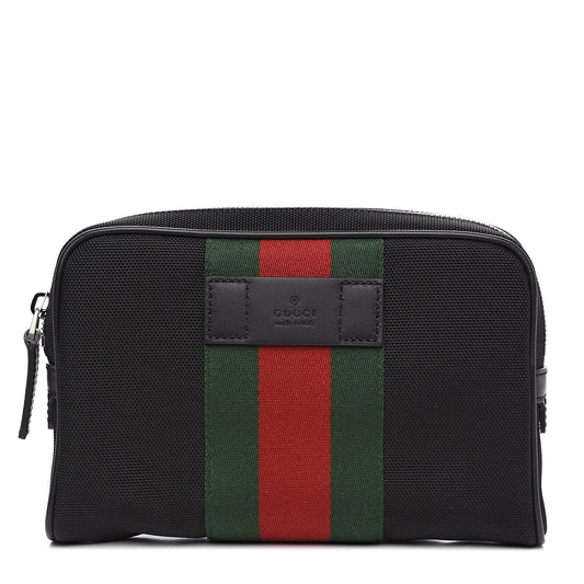 Gucci Techno Canvas Belt Bag Green Red Web 630919