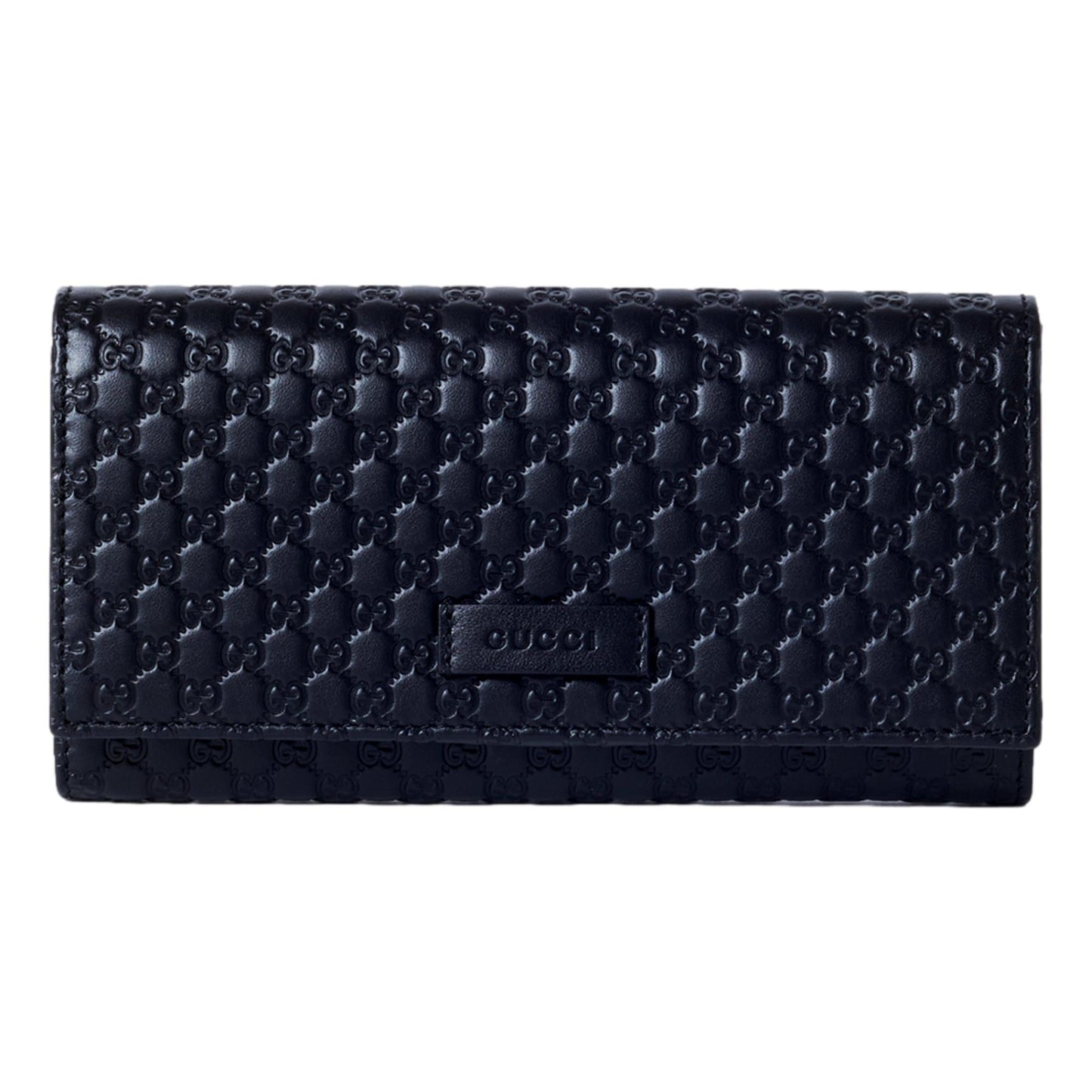 Gucci Women's Black Microguccissima Continental Flap Wallet