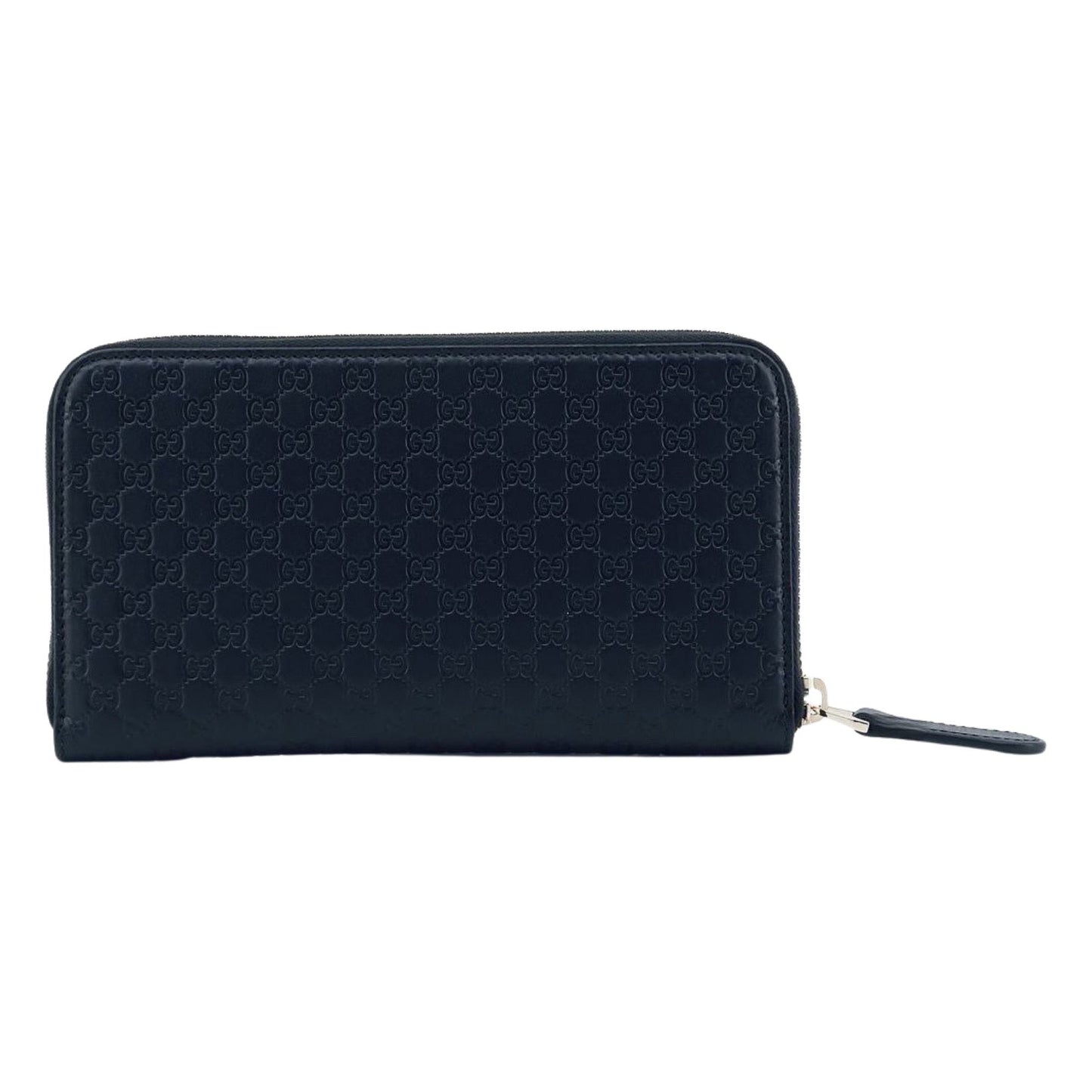 Gucci Women's Navy Microguccissima GG Leather Zipper Wallet 449391