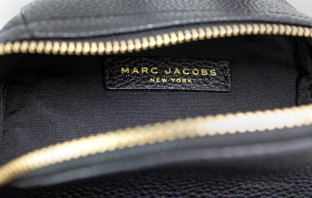 Marc Jacobs Mini Black Pebbled Leather Adjustable Backpack Bag Bookbag