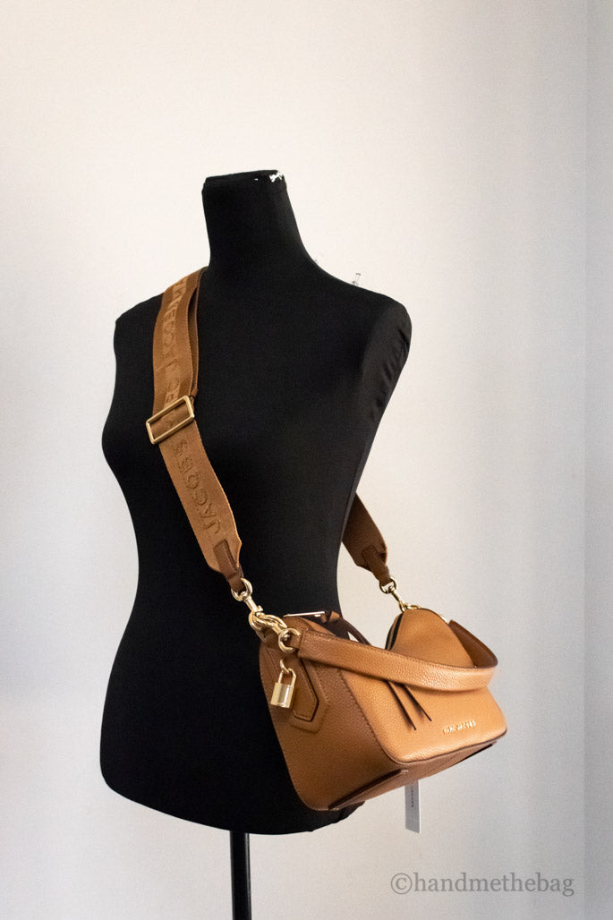 Marc Jacobs Drifter Small Smoked Almond Leather Hobo Shoulder Crossbody Handbag