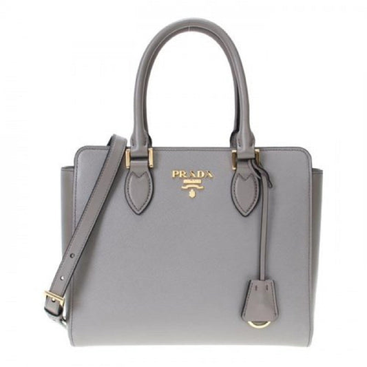 Prada Saffiano Leather Argilla Satchel Handbag 1BA113