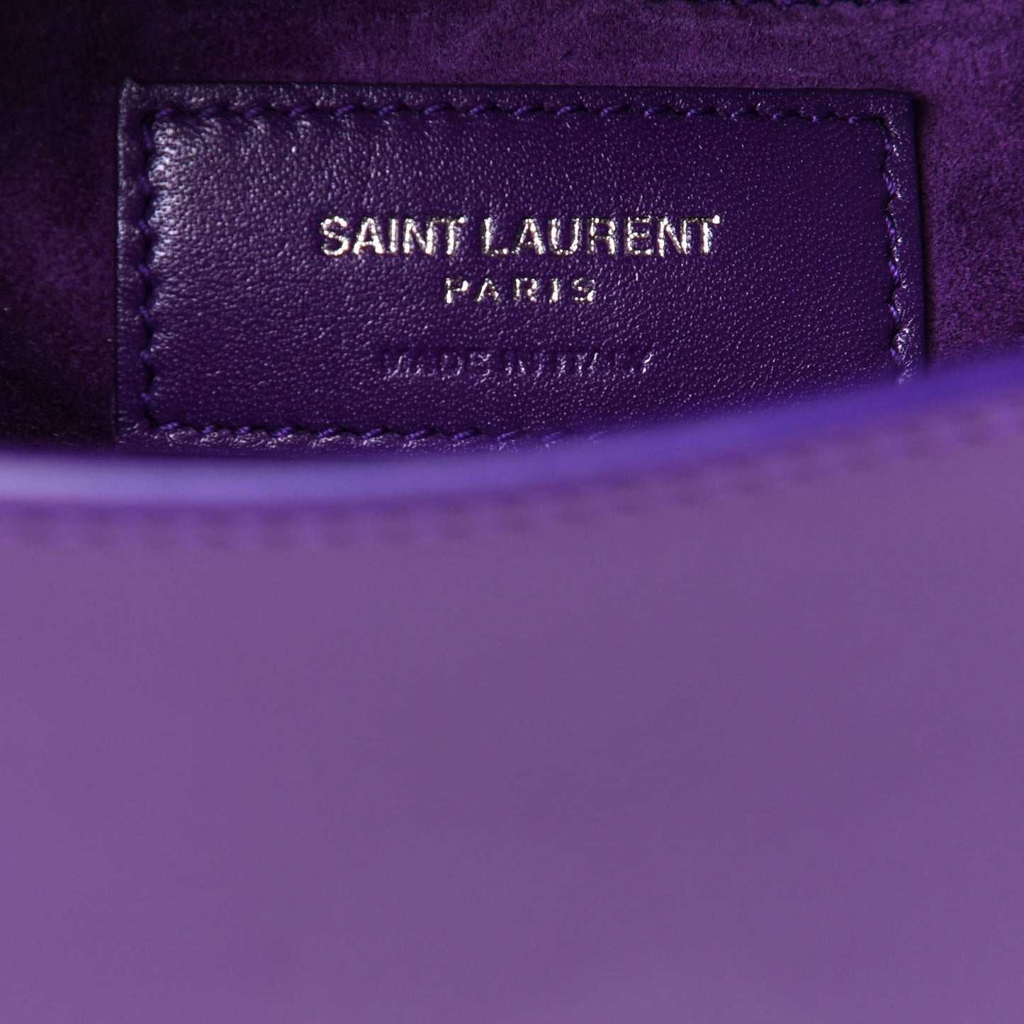 Saint Laurent Carre Royal Purple Ultra Soft Calf Leather 585060