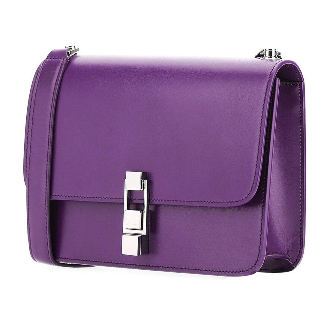 Saint Laurent Carre Royal Purple Ultra Soft Calf Leather 585060